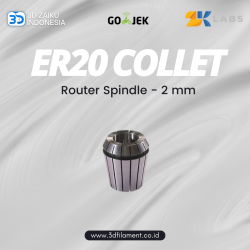 ZKlabs CNC Router Spindle ER20 Collet - 2 mm